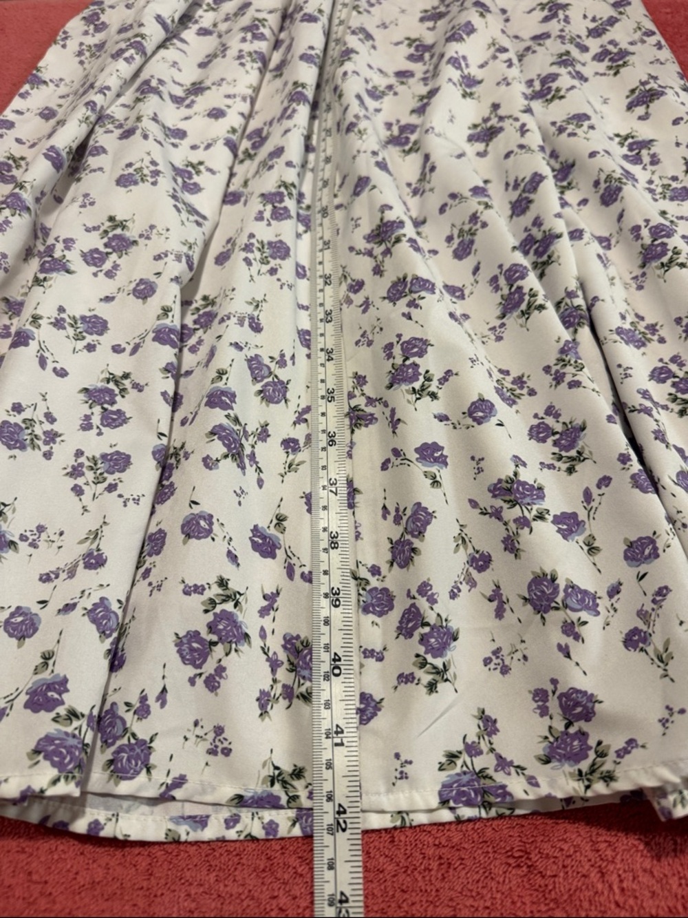 Girls White & Lavender Floral Smocked Maxi Dress - Picture 6 of 8